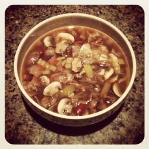 A little shaved asiago would make an excellent finishing touch on this soup...